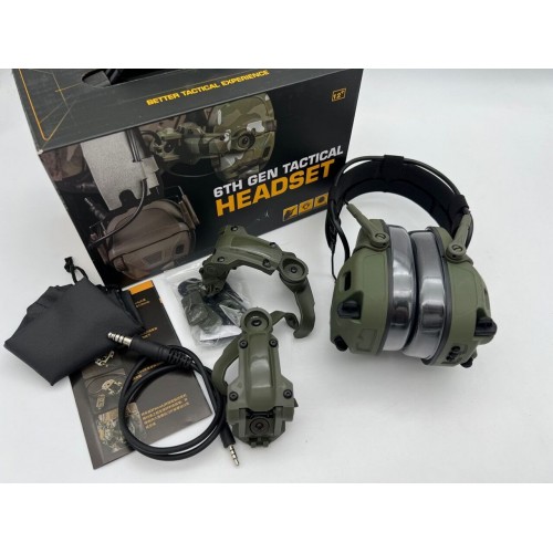 6TH GEN TACTICAL HEADSET тактическая гарнитура, звукосниматель и шумоподавление, активные в Воронеже