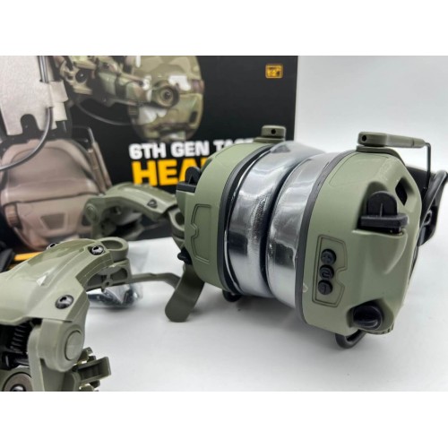 6TH GEN TACTICAL HEADSET тактическая гарнитура, звукосниматель и шумоподавление, активные в Воронеже