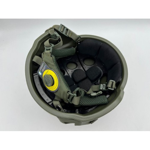 Кевларовый тактический баллистический композитный шлем ACH MICH NIJ IIIA Ops-Core (цвет «олива») / Бр2 класс защиты / с защитой ушей и системой регулировки Венди в Воронеже
