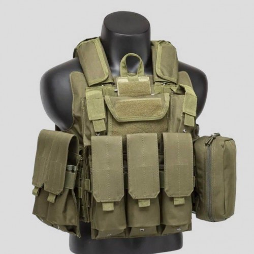 Тактический разгрузочный жилет «5 / пять карманов» с подсумками Tactical Molle Plate Carrier для съемных бронепластин в Воронеже