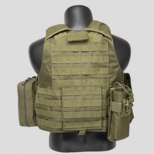 Тактический разгрузочный жилет «5 / пять карманов» с подсумками Tactical Molle Plate Carrier для съемных бронепластин в Воронеже