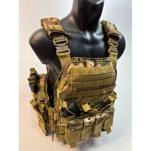 Жилет (плитник быстросъёмный/разгрузка) с возможностью установки боковых плит или боковых баллистических пакетов в Воронеже